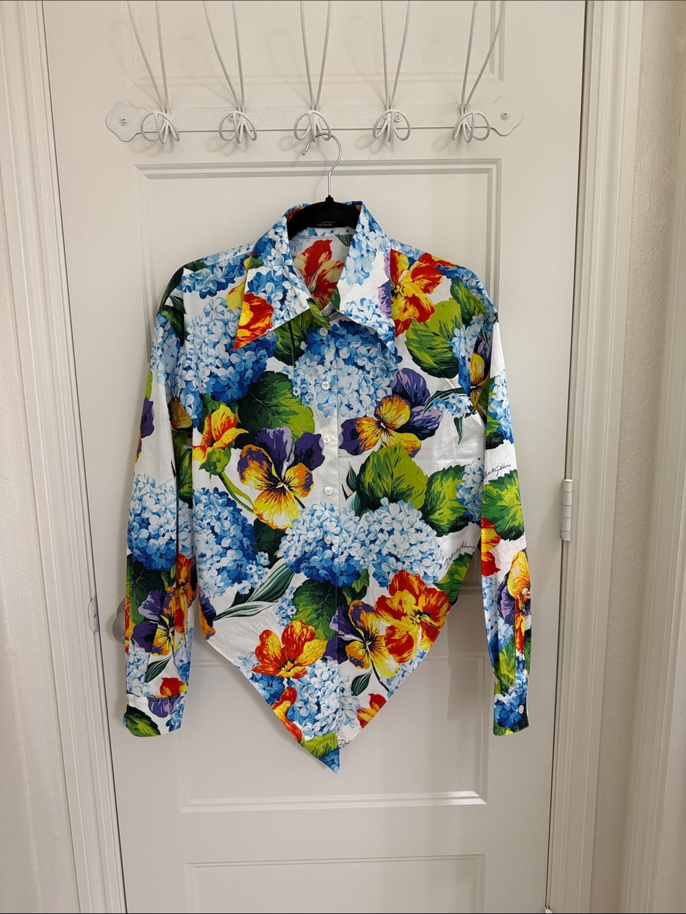 Dolce & Gabbana Multicolor Floral Button-Down Shirt